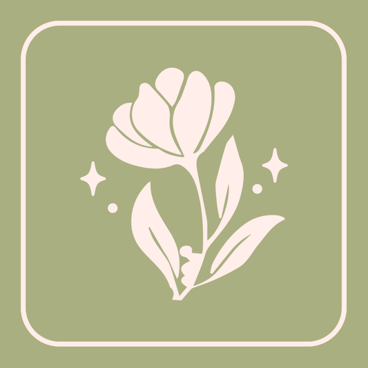 Iconic flower sticker (green)