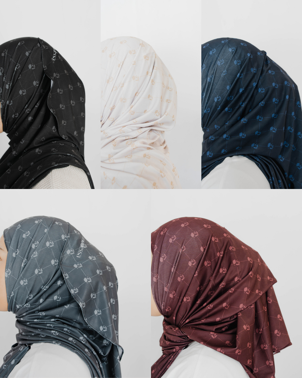 Printed Instant Jersey Shawl with Inner