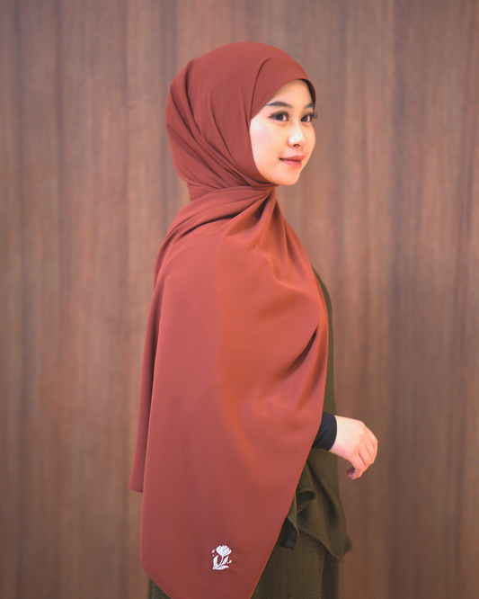 (BRICK) Plain Shawl
