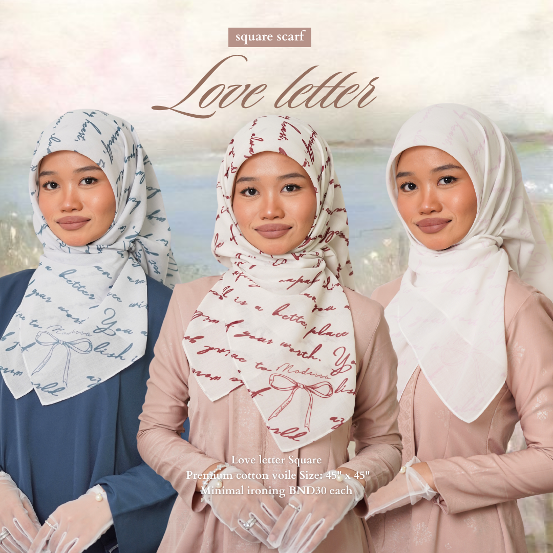 (Light) Love Letter - Cotton Voile Square